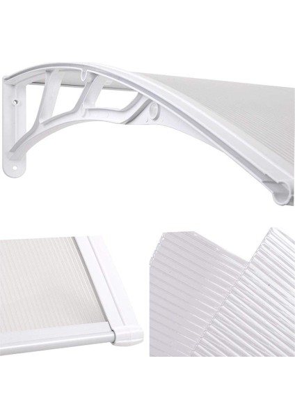 Pratik Sundurma 120 x 60 cm Beyaz Ayak Şeffaf Levha fiyatları