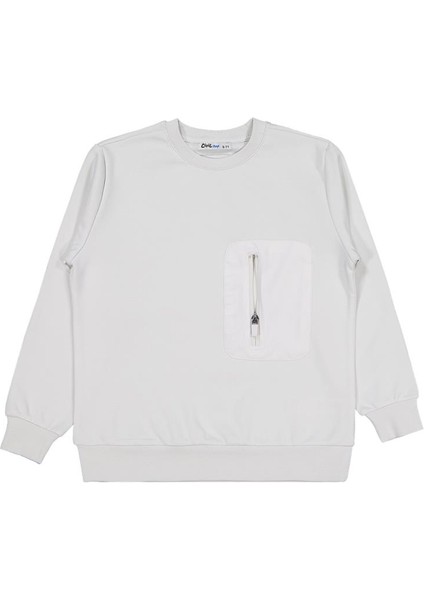 Etiketli - Micro Garnili 10-13 Yaş Sweatshirt - Gri 10-11 Yaş fiyatları