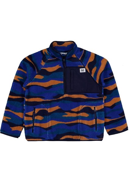 Karışık Dalga Desenli 10-13 Yaş Sweatshirt - Mavi 10-11 Yaş fiyatları