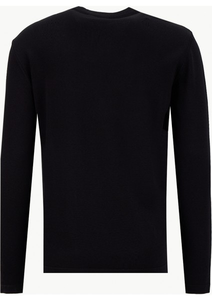 Gmg Fırenze Bisiklet Yaka Slim Fit Siyah Erkek Kazak GU25MFW04030