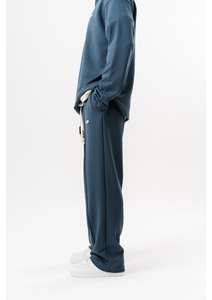 Erkek Modal Baggy Eşofman Altı Petrol modelleri