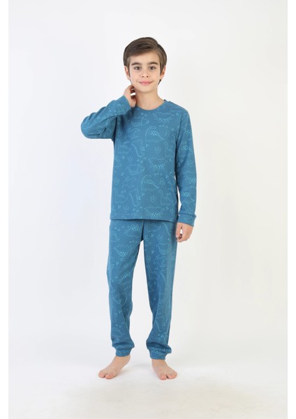 Dinazor Desenli Erkek Çocuk Pijama Takımı 51527