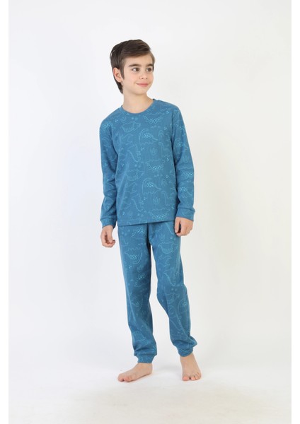 Dinazor Desenli Erkek Çocuk Pijama Takımı 51527 modelleri