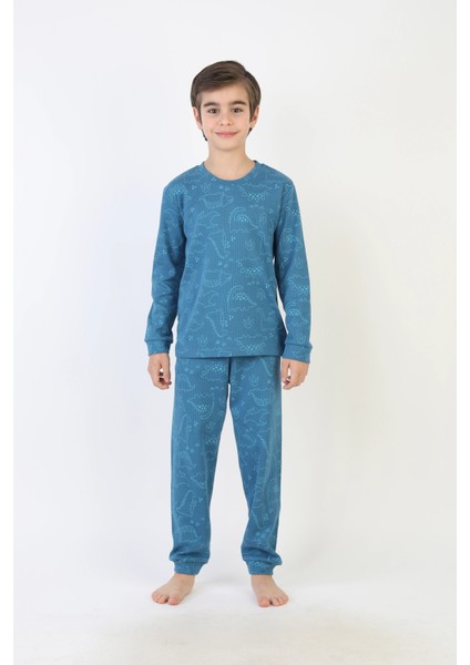 Dinazor Desenli Erkek Çocuk Pijama Takımı 51527 indirimleri
