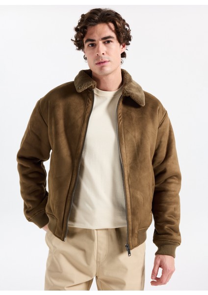 Açık Kahve Erkek Mont 12282444_JPRCCLUKE Bomber Jacket Sn