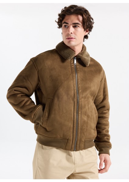 Açık Kahve Erkek Mont 12282444_JPRCCLUKE Bomber Jacket Sn modelleri