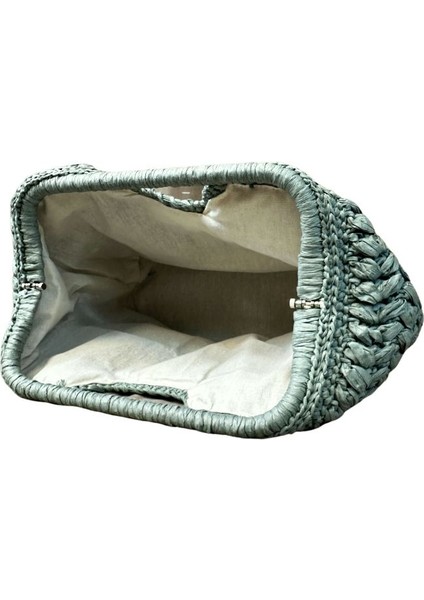 1445 El Örgüsü Burs Kapamalı Rafya Ip Clutch Çanta fırsatları