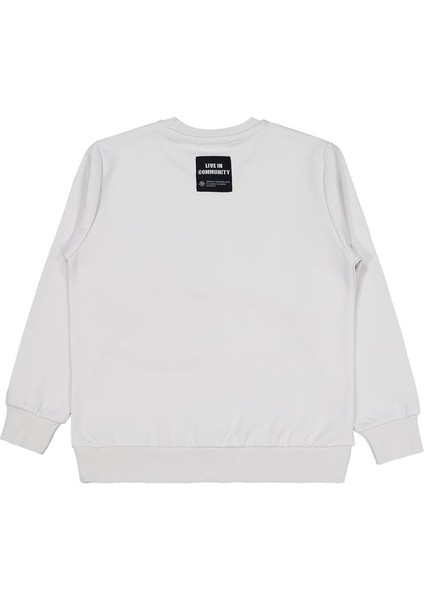 Etiketli - Micro Garnili 6-9 Yaş Sweatshirt - Gri 8-9 Yaş modelleri
