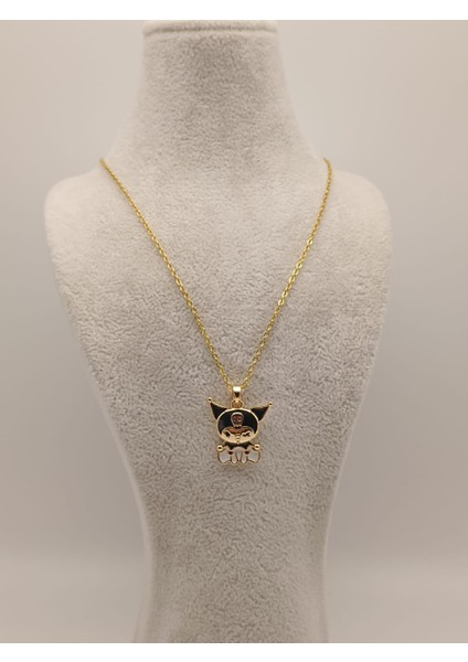 Çelik Kuromı Kolye Gold