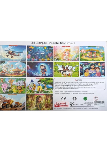 Ahşap Puzzle 24X30 cm 35 Parça Güzel Prenses fiyatları