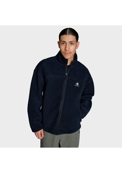 High Pile Fleece Erkek Siyah Ceket.blk