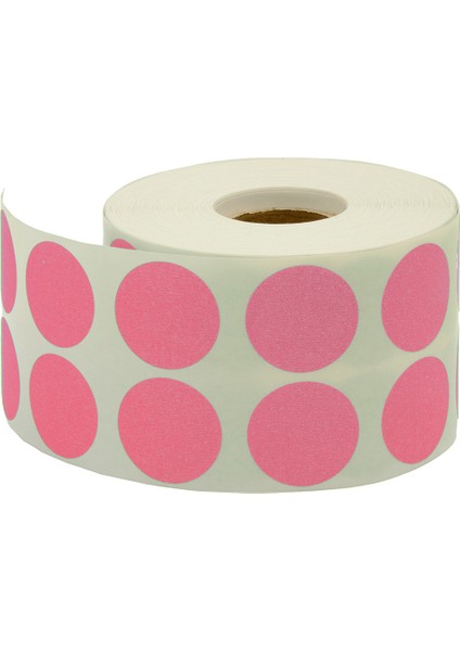 Nokta Etiketi 25 mm Pembe 2500 Lü