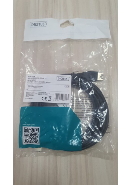 Dijitus USB 3,0 Uzatma Kablosu 3m High Speed