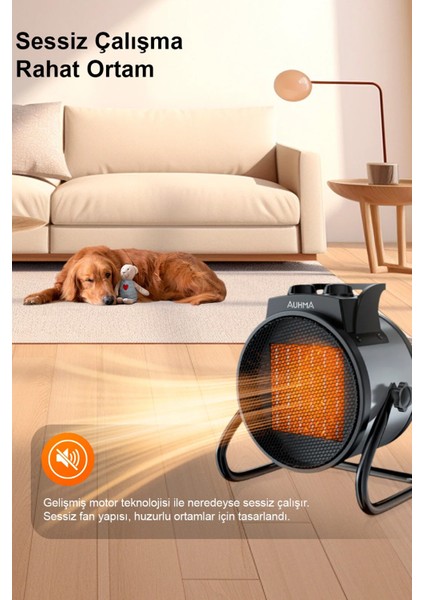 3000W Elektrikli Isıtıcı Fan - 3 Kademeli - 3 Saniyede Hızlı Isınmalı Üflemeli Fan - 45°c Isıtma fırsatları