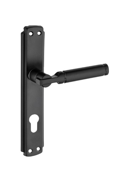 Can Kol Aynalı Siyah Yale Kapı Kolu