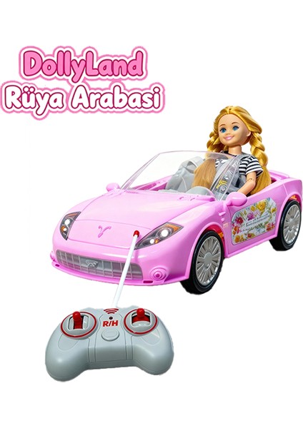Full Fonksiyon Şarj Edilebilir Uzaktan Kumandalı Dollyland Rüya Arabası 1:18 Ölçek