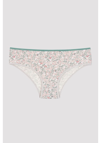 Floral Çiçek Desenli 3lü Cover Çok Renkli Slip Külot