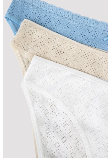 Fresh Spring 3lü Pointel Çok Renkli Slip Külot