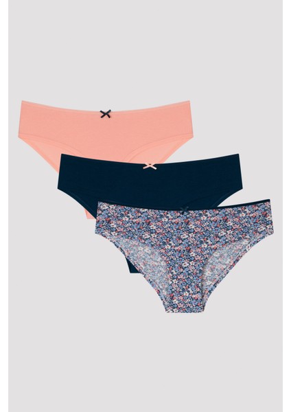 Secret Garden 3'lü Çok Renkli Hipster Külot
