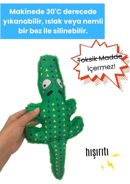 Lotus Timsah Interaktif Oyun Seti – Peluş Timsah Hışırtılı Sesli Köpek Oyuncağı + Lotus Mama Saklama Koklama Topu Zeka ve Aktivite Oyuncağı