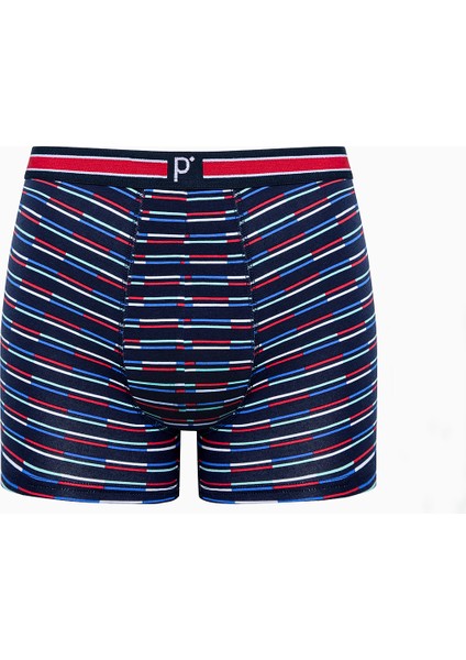 Erkek Pamuklu Bold Stripe Çok Renkli 3lü Boxer