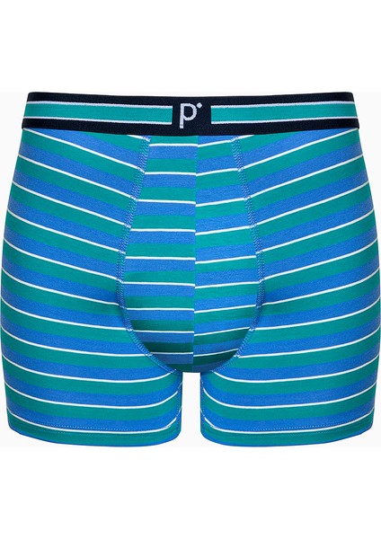 Erkek Pamuklu Bold Stripe Çok Renkli 3lü Boxer