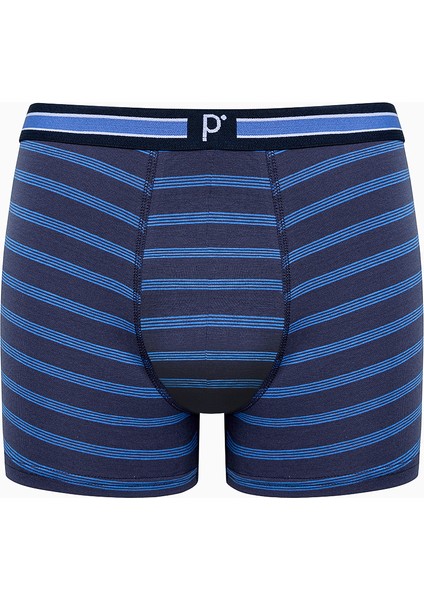 Erkek Pamuklu Bold Stripe Çok Renkli 3lü Boxer