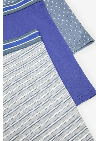 Erkek Pamuklu Dotted 3lü Çok Renkli Boxer