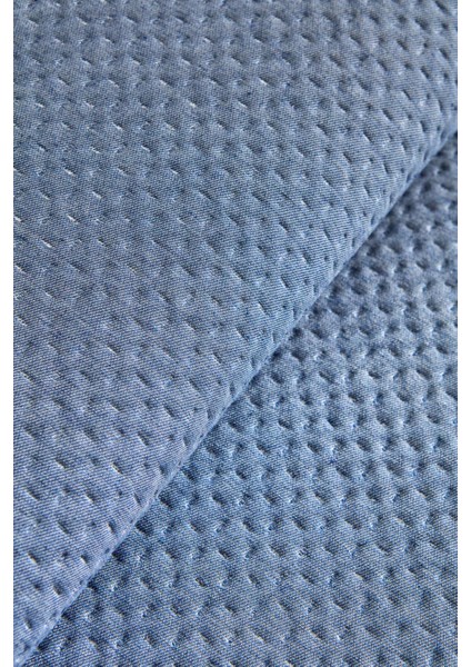 Arven Çift Kişilik Yatak Örtüsü Takımı Mavi