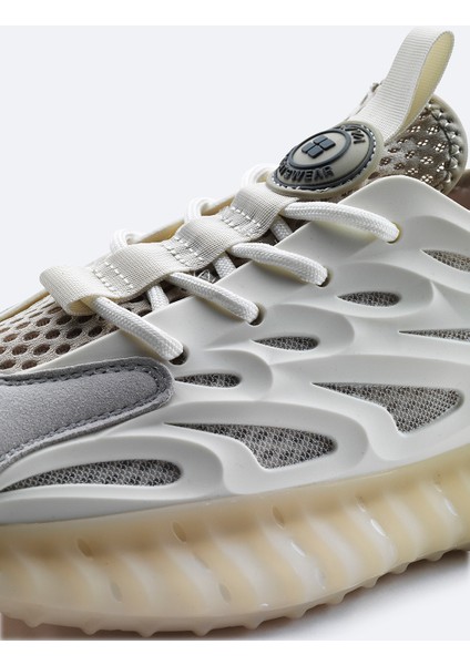 Erkek Bej Nefes Alan Hafif Sneaker Ayakkabı A41Y8023