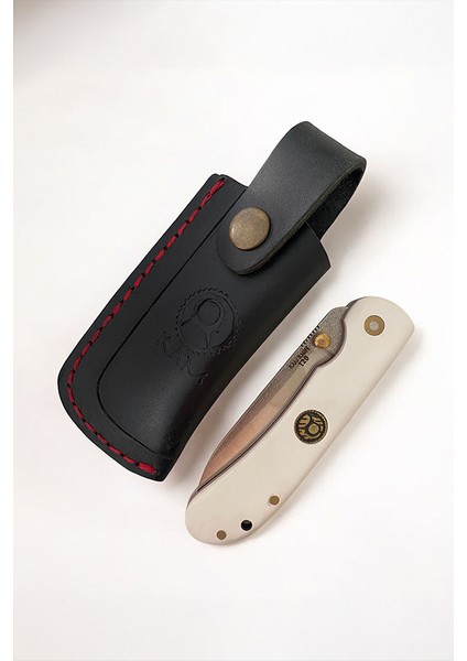 T20 Böhler N690 El Yapımı Kamp Çakısı – Kızıl Mikarta Saplı, Liner Lock Kilitli, Vaketa Deri Kılıflı Outdoor Çakı - Tanto Bushcraft indirimleri