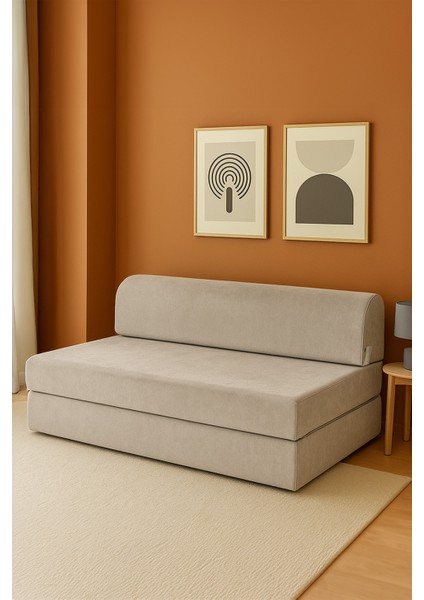 Magic Katlanır Yataklı Koltuk Açık Gri-Çift