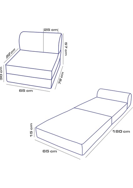 Magic Katlanır Yataklı Koltuk Açık Gri-Tek indirimleri
