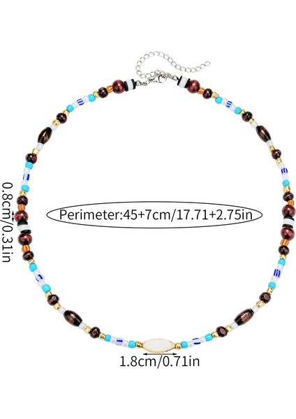 Kadınlar Için Sonbahar/kış Retro Boncuklu Kazak Zinciri ve Kabuklu Kolye (Yurt Dışından) fiyatları