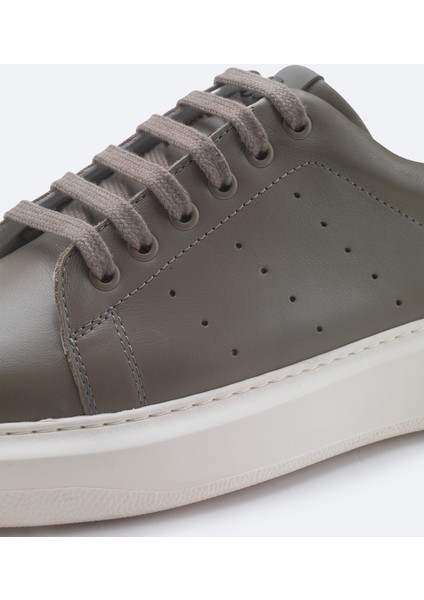 Erkek Gri %100 Deri Esnek Taban Hafif Casual Ayakkabı B008000