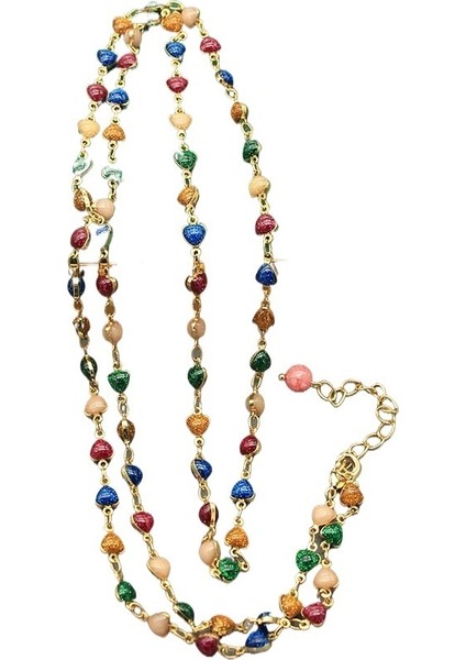 Sonbahar ve Kış Için Renkli Kristal Boncuklu Kolye, Uzun Kazak Zinciri (Yurt Dışından)