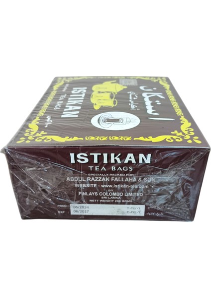 Istikan Tea Bags 1 Paket 100 Adetlik Sallama Çay ( %100 Orijinal Seylan Tea ) indirimleri