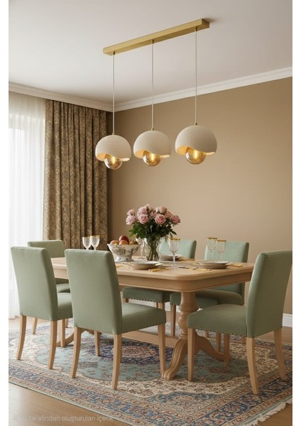 Beton Görünümlü Iskandinaw & Bohem Tarzı Uzun 3 Lü Şık Tasarı Sarkıt Avize (Ampul Hediyeli) fiyatları