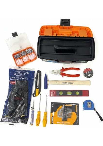 14 Çeşit 301 Parça Içi Dolu Full Alet Çok Fonksiyonlu Takım Çantası El Aleti Seti Ev Tadilat Seti