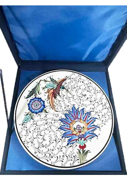 Hatayi Motifli Iznik Tabak – Ev ve Ofis Dekoru (25 cm 9.84 Inch) modelleri