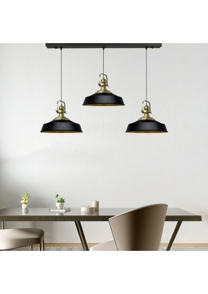 Beyaz Asaletli Üçlü Avize Eskitme Başlık Retro Sarkıt Lamba Mutfak Salon Kafe Avizeleri