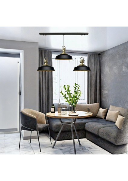 Beyaz Asaletli Üçlü Avize Eskitme Başlık Retro Sarkıt Lamba Mutfak Salon Kafe Avizeleri modelleri