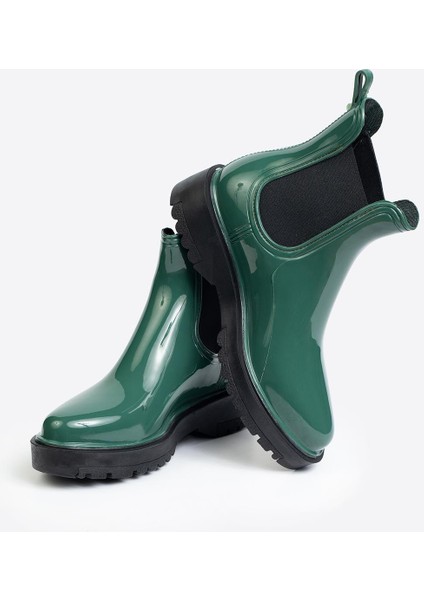 Kadın Parlak Chelsea Yağmur Botu –kalın Taban Bot indirimleri