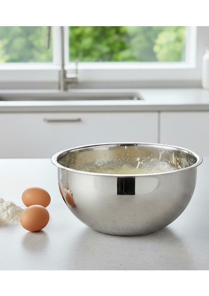 304 Paslanmaz Çelik Sade Çırpma & Karıştırma Kasesi – 18/10, Derin, Kapaksız 24 cm fiyatları