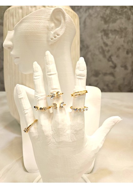 6'lı Kombin Taşlı Yüzük Seti fiyatları