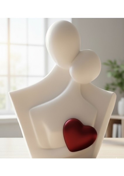 Sonsuz Kucaklaşma - Modern Tasarım 3D Baskı Sevgi Heykeli (20 Cm) modelleri