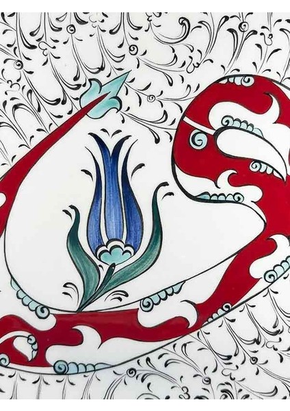 Osmanlı Vav Motifi Işlemeli Iznik Tabak – Manevi Armağan fiyatları