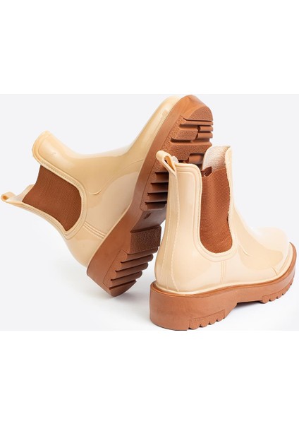 Kadın Parlak Chelsea Yağmur Botu –kalın Taban Bot fırsatları