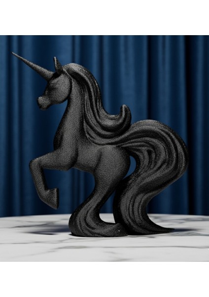 Göz Alıcı Büyü: Siyah Unicorn Heykeli (13CM) - 3D Baskı Sanatı fiyatları