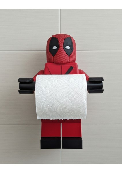 3D Baskı "merc With A Mouth" Deadpool Tuvalet Kağıdı Tutucusu